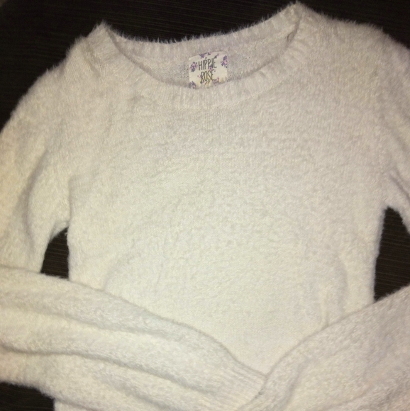 Hippie Rose crop fuzzy warm sweater - Picture 2 of 2